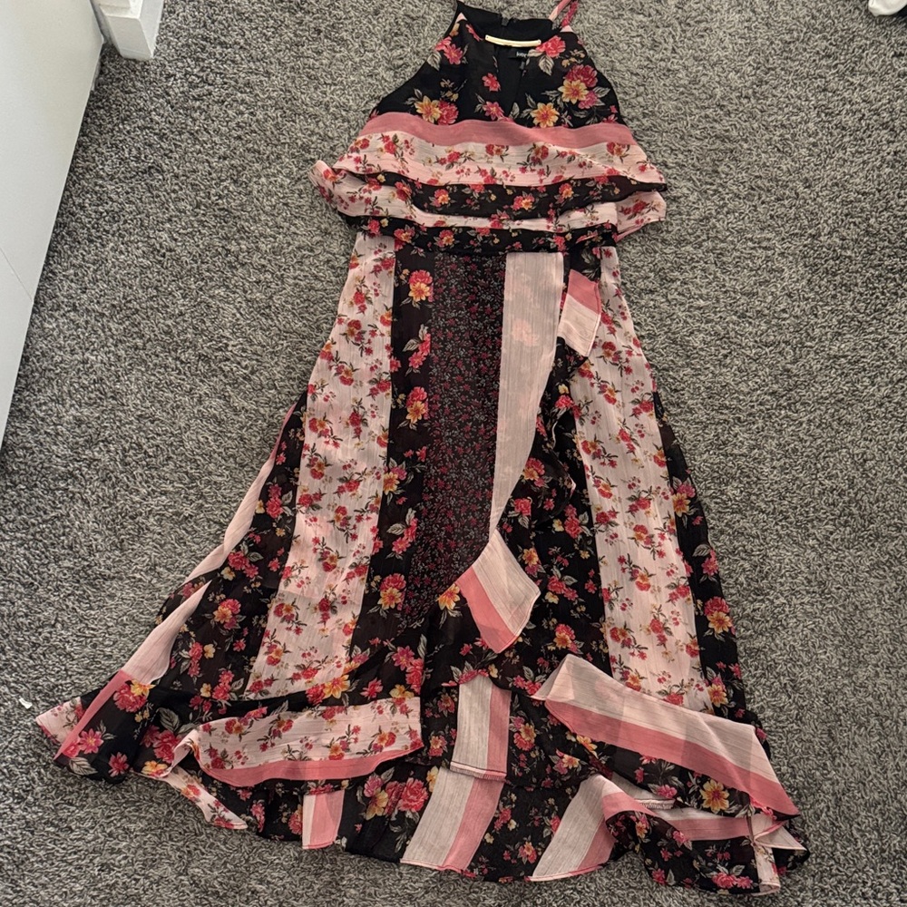 Kensie Red and Black Floral Dress